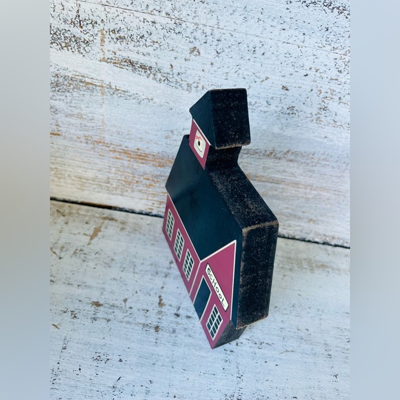 *Village House Block Primitive School Shelf Sitter - Picture 9 of 12